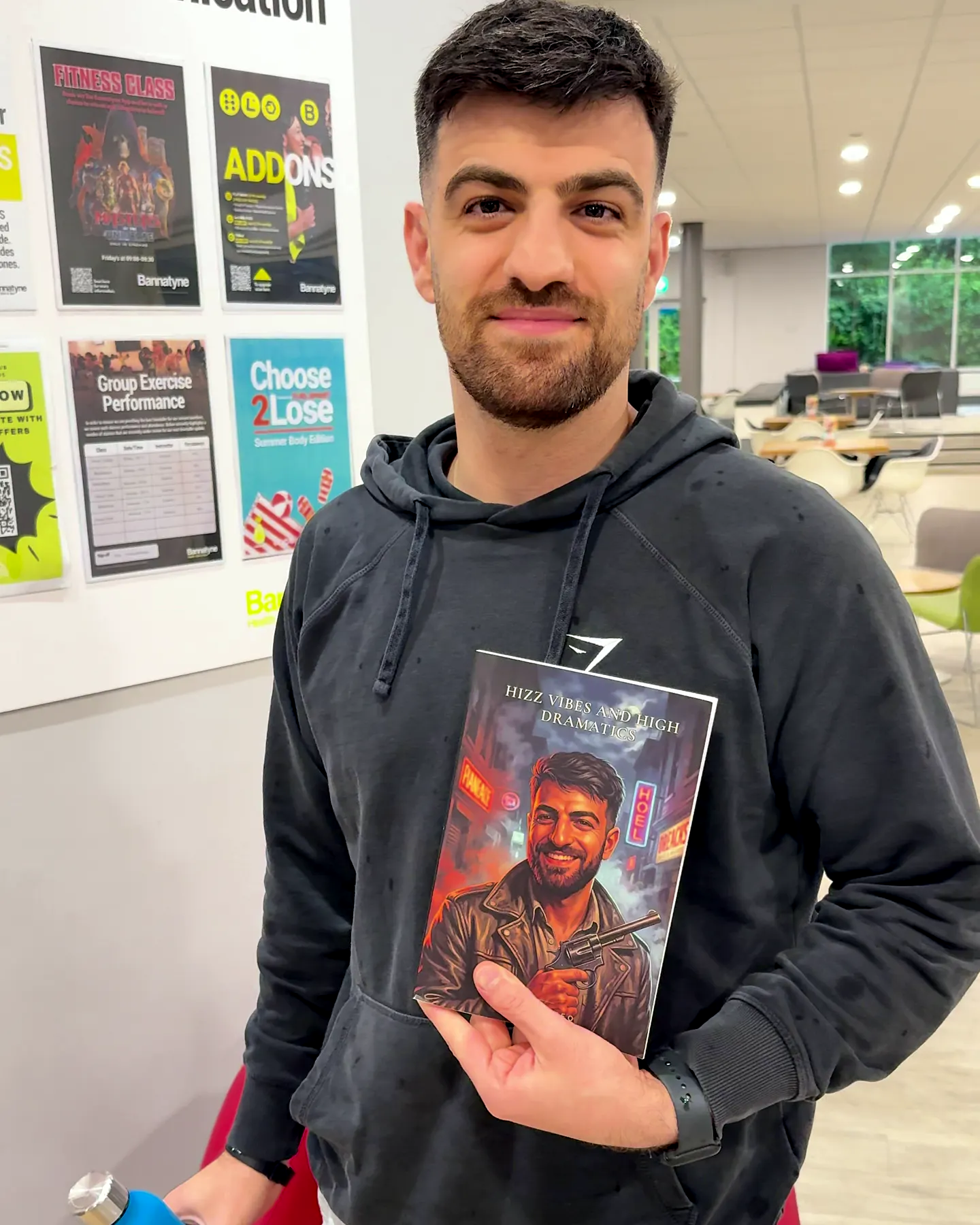 Real customer Roman holding his printed personalised GiftBookStory