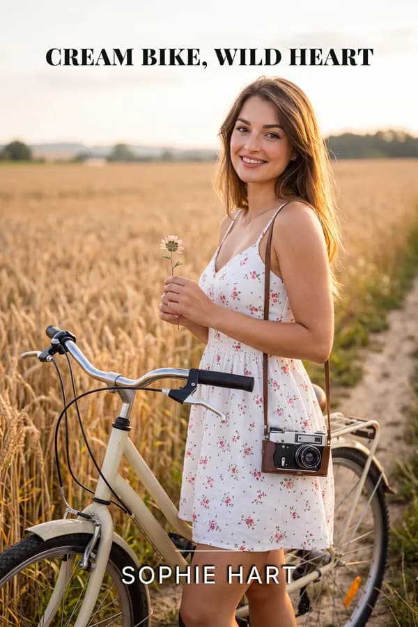 Sample personalised book cover: Cream Bike, Wild Heart by Sophie Hart